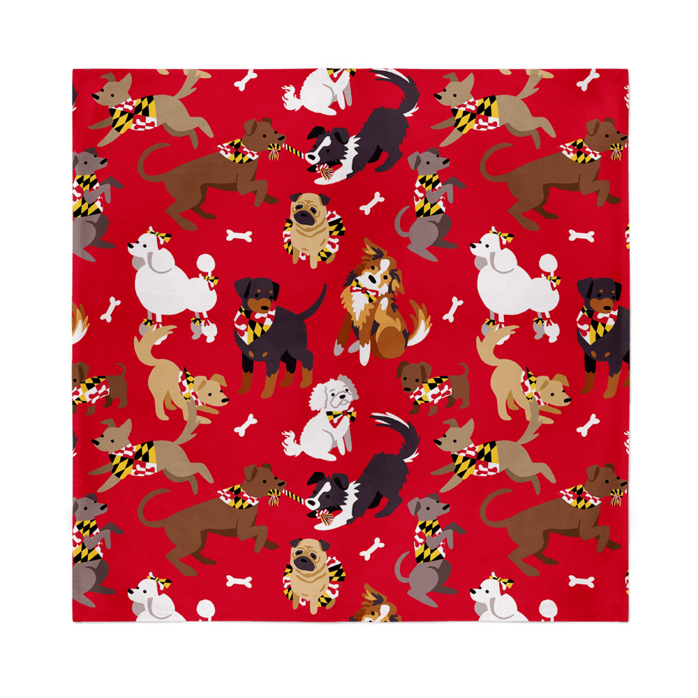 Maryland Doggies (Red) / Bandana (22 x 22 inch) - Route One Apparel