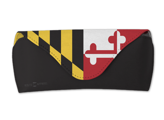 Maryland Flag (Black) / Sunglass Case - Route One Apparel