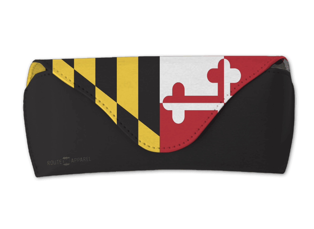 Maryland Flag (Black) / Sunglass Case - Route One Apparel