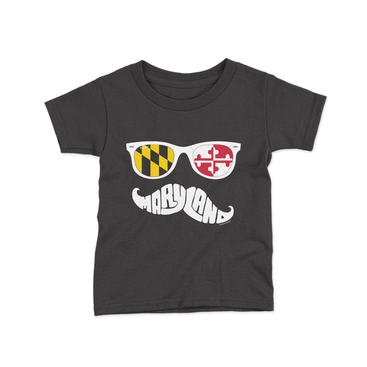 Maryland Mustache (Black) / *Toddler* Shirt - Route One Apparel