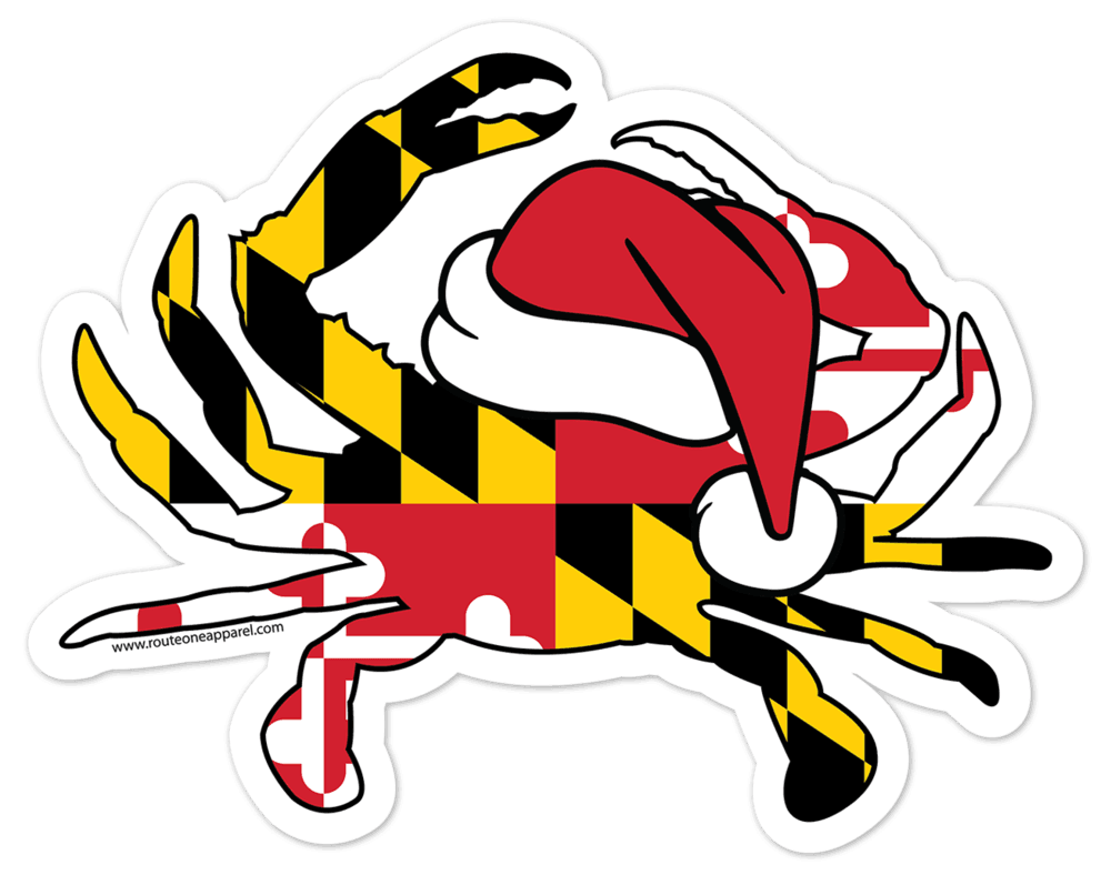 Santa Crab / Sticker - Route One Apparel