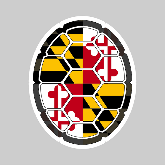Maryland Flag Turtle Shell / Sticker - Route One Apparel