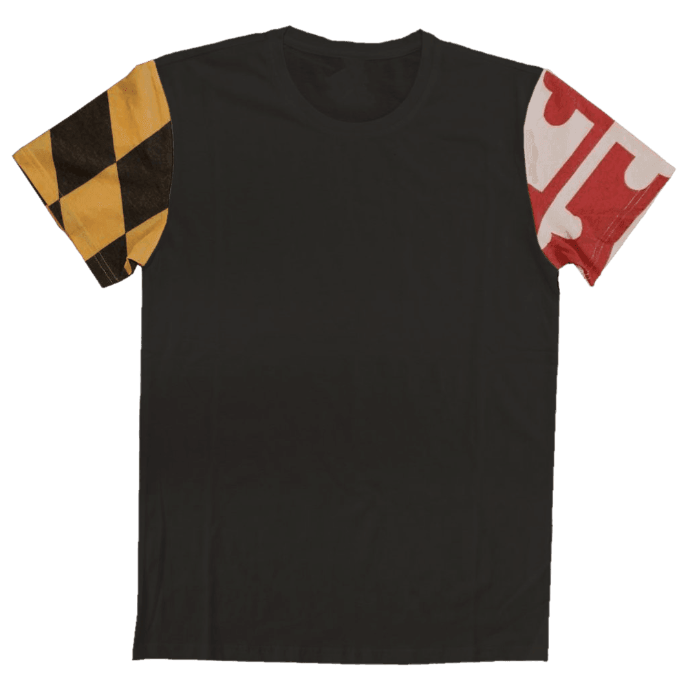 Maryland Flag Sleeves Sport (Black) / Shirt - Route One Apparel