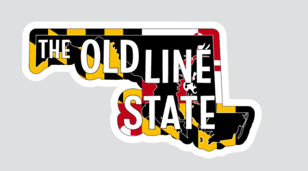 "The Old Line State" Maryland / Sticker - Route One Apparel