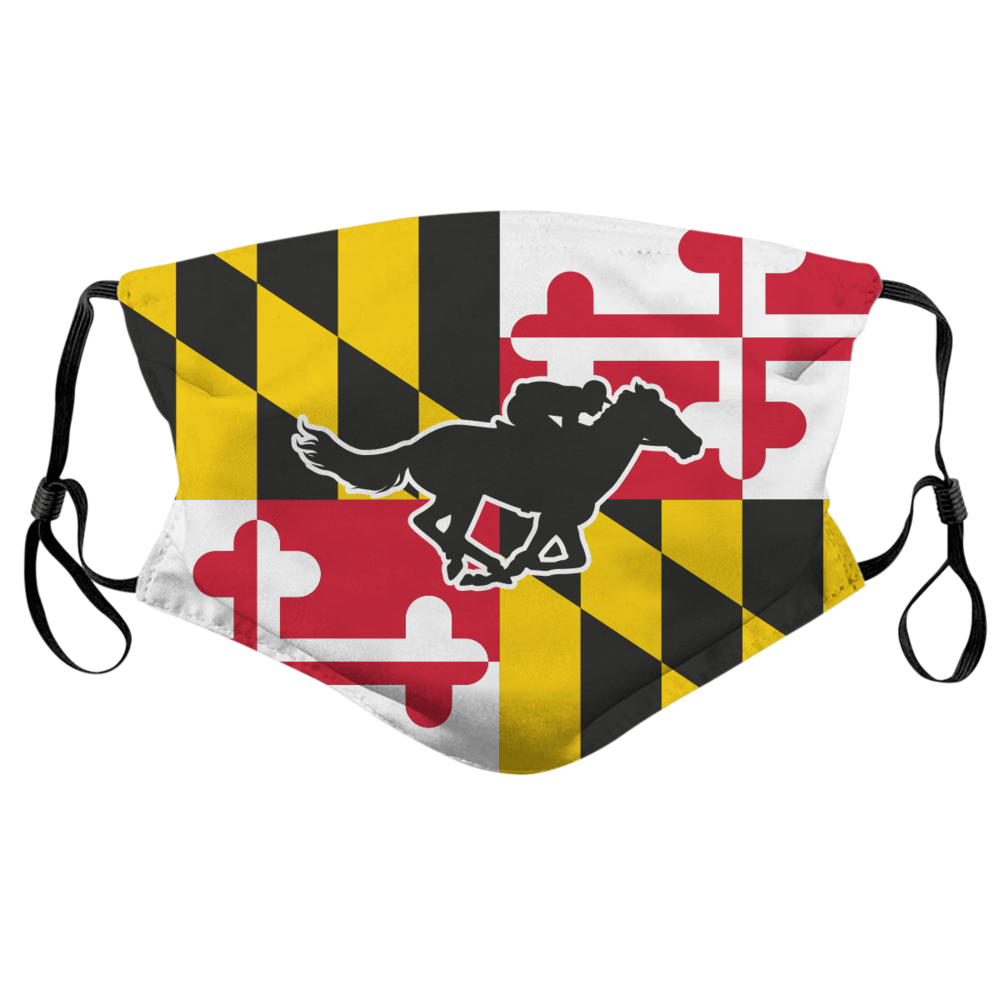 Maryland Flag & Horse Silhouette / Face Mask - Route One Apparel