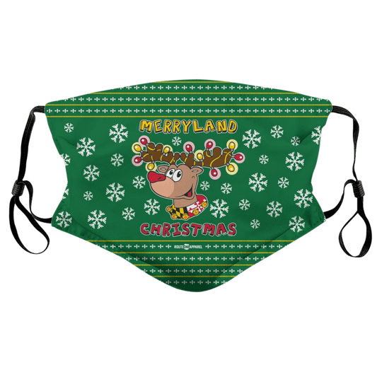 Merryland Christmas (Green) / Face Mask - Route One Apparel