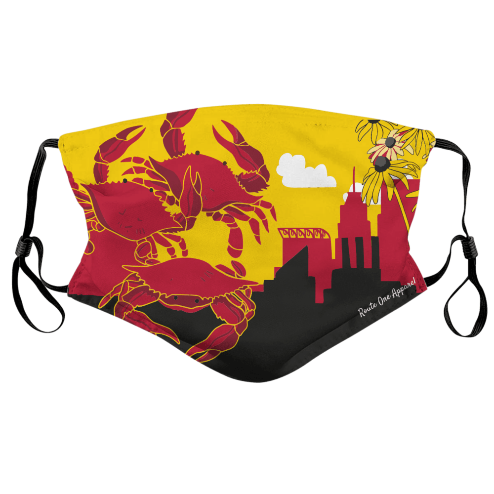 Route One Apparel's Maryland Mural / Face Masks (4-Pack) - Route One Apparel