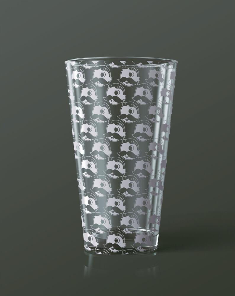 Stacked Natty Boh Logo Pattern (Etched) / Pint Glass - Route One Apparel
