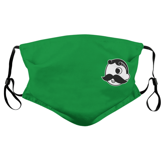 Side Natty Boh Logo (Green) / Face Mask - Route One Apparel