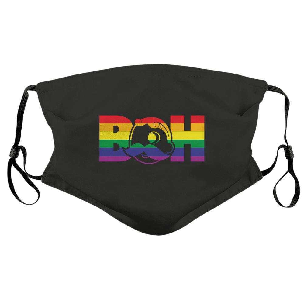 Rainbow Boh Logo Text / Face Mask - Route One Apparel