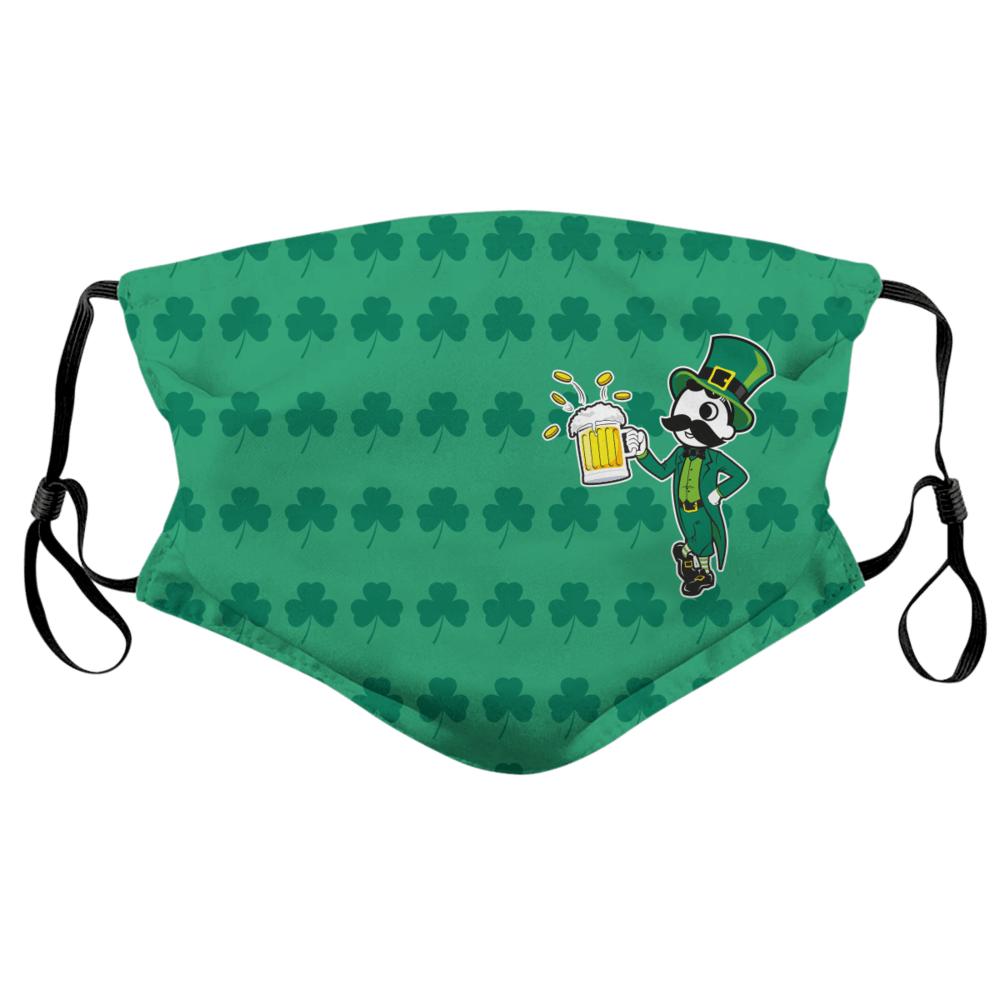 Side Natty Boh Shamrock (Green) / Face Mask - Route One Apparel