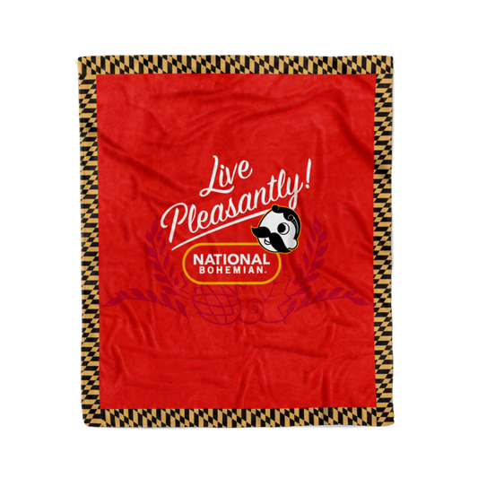 Natty Boh Live Pleasantly / 59in x 50in Blanket - Route One Apparel