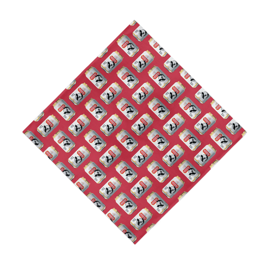 Natty Boh Can Pattern (Red) / Bandana (22 x 22 inch) - Route One Apparel