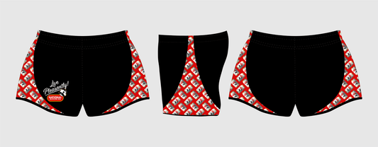 Natty Boh Can Pattern Sides (Black) / Running Shorts (Women) - Route One Apparel