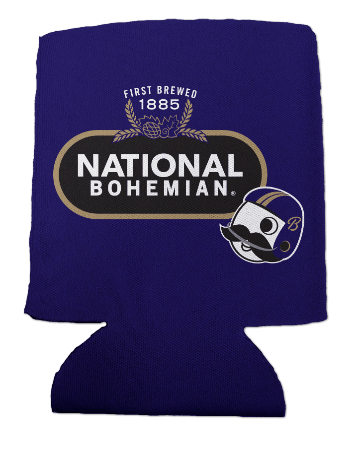 National Bohemian Football (Purple) / Can Cooler - Route One Apparel