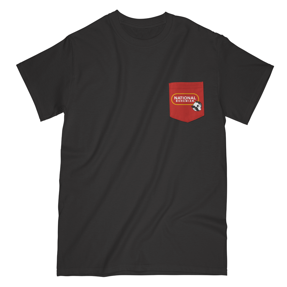 National Bohemian (Black) / Pocket Shirt - Route One Apparel