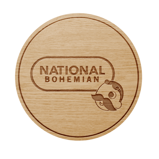 National Bohemian Beer / Wooden Coaster - Route One Apparel