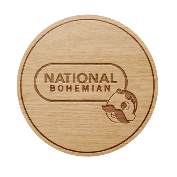National Bohemian Beer / Wooden Coaster - Route One Apparel