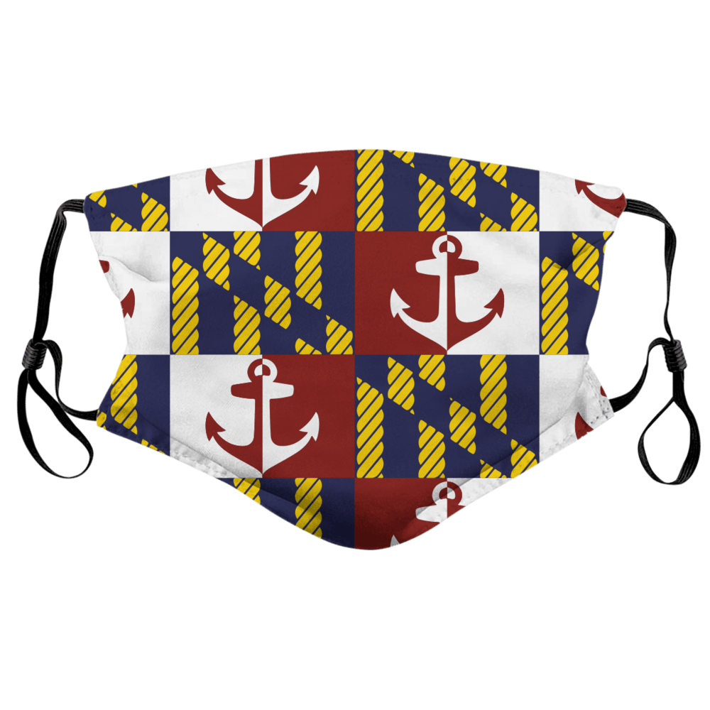 Maryland Nautical Flag Pattern / Face Mask - Route One Apparel