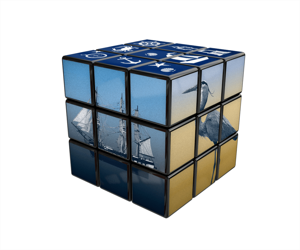 Nautical Icons / Rubiks Cube - Route One Apparel