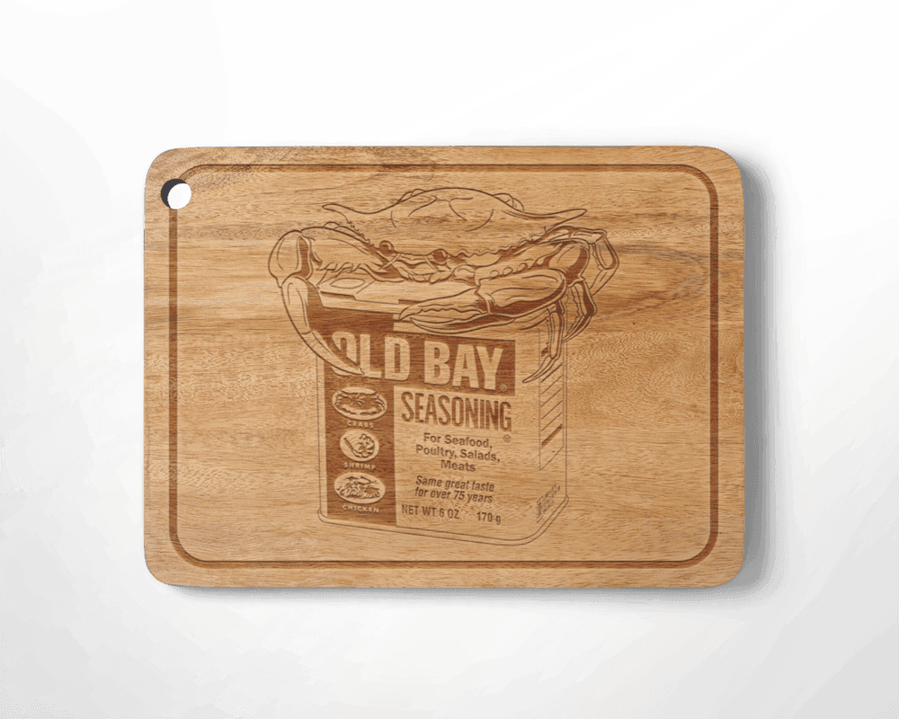 Licensing - Old Bay OLD BAY Can with Crab / Bamboo Cutting Board