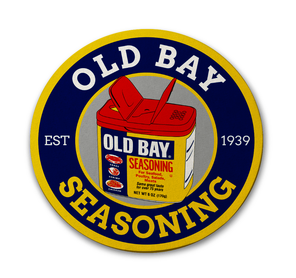 Old Bay Seasoning Ring & Open Can / Cork Coaster - Route One Apparel