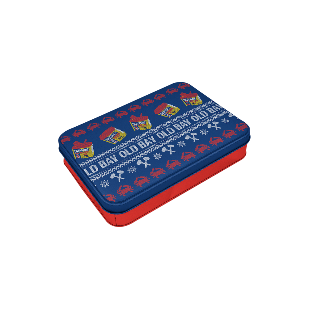 Old Bay Sweater Pattern (Red) / Gift Card Tin - Route One Apparel