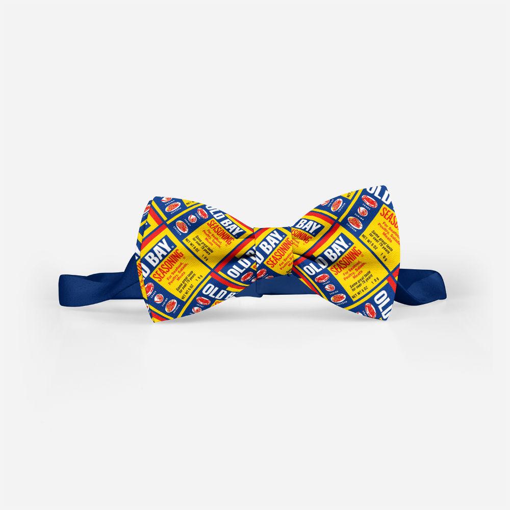 Flat Old Bay Can Pattern / Pre-Tied Bowtie - Route One Apparel