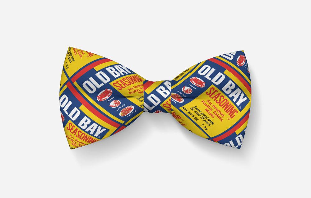 Flat Old Bay Can Pattern / Self-Tie Bow Tie - Route One Apparel