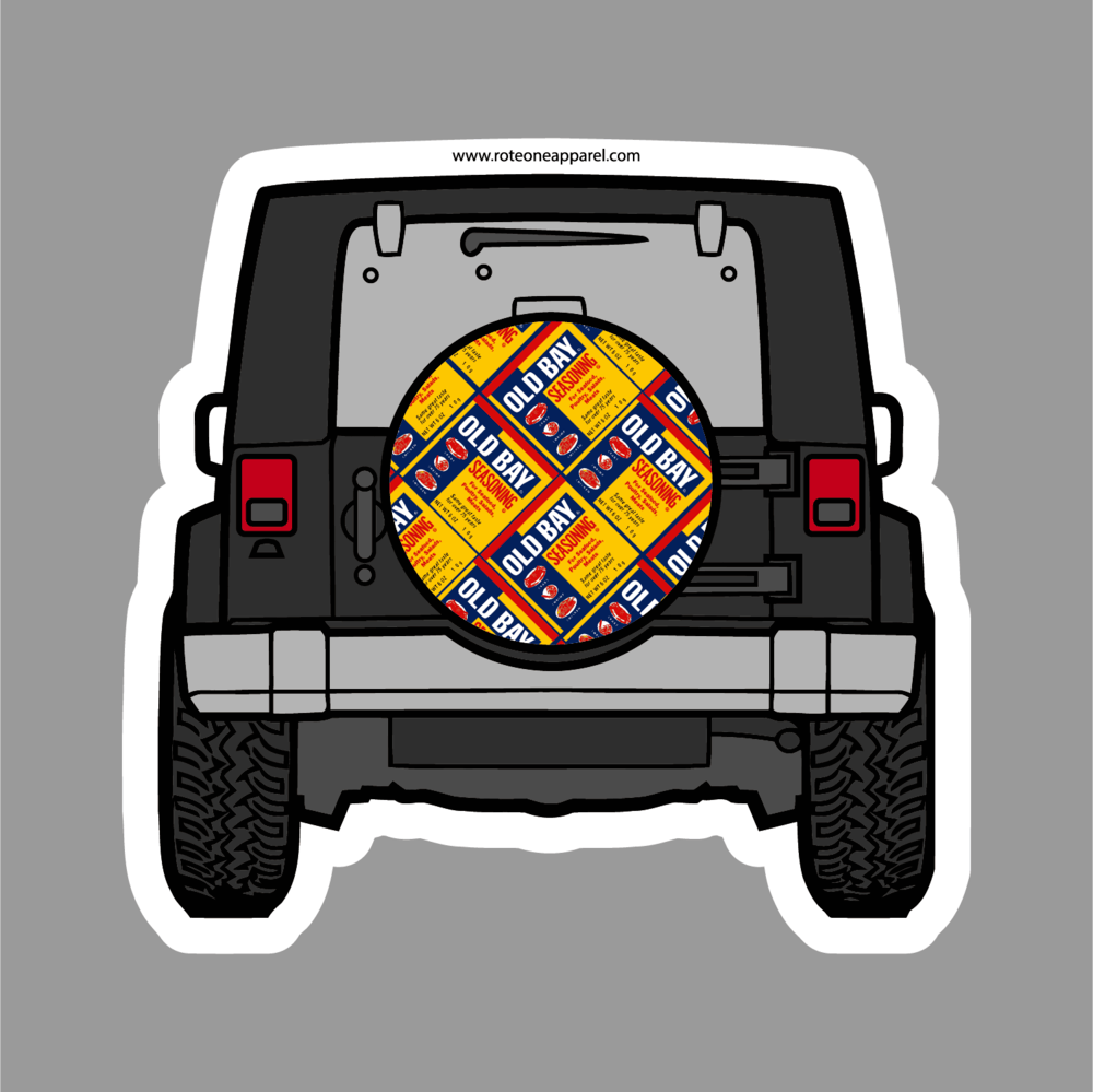 Off Road Vehicle with Old Bay Pattern Tire / Sticker - Route One Apparel