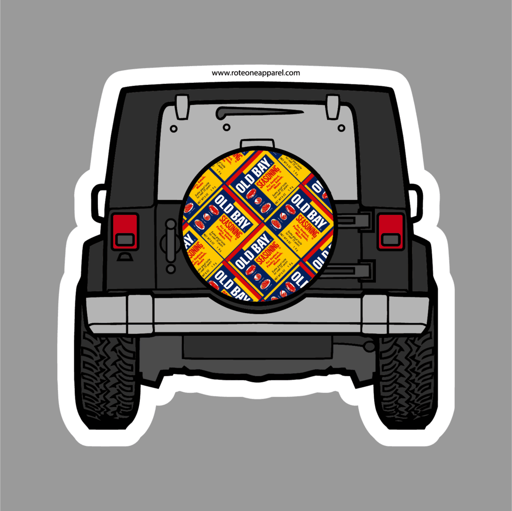 Off Road Vehicle with Old Bay Pattern Tire / Sticker - Route One Apparel