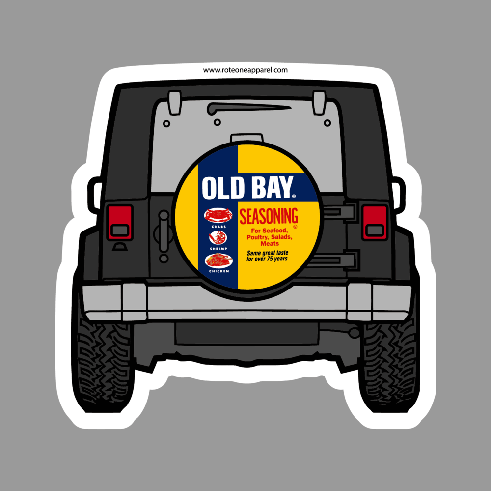 Off Road Vehicle with Old Bay Can Tire / Sticker - Route One Apparel