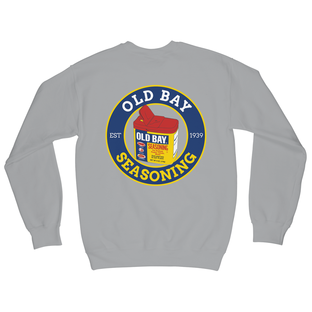 Classic Circle Old Bay Seasoning (Heather Grey) / Crew Sweatshirt - Route One Apparel