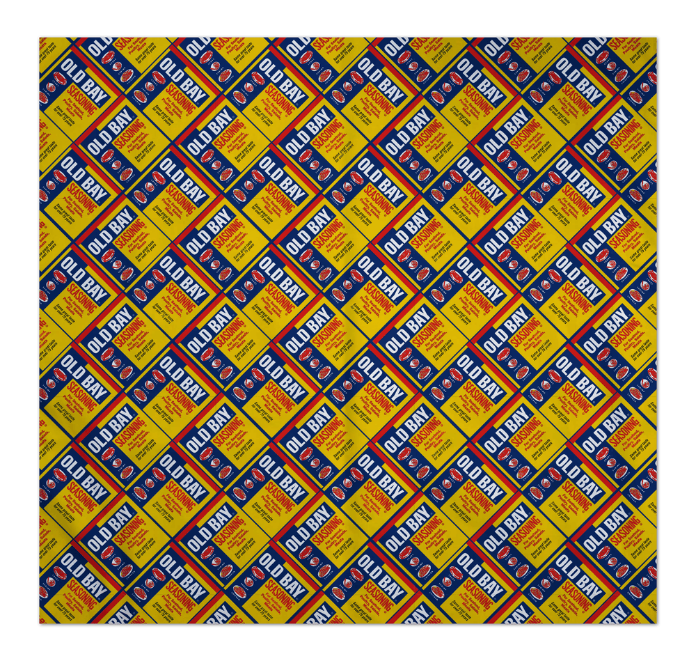 Flat Old Bay Can Pattern / Bandana (22 x 22 inch) - Route One Apparel