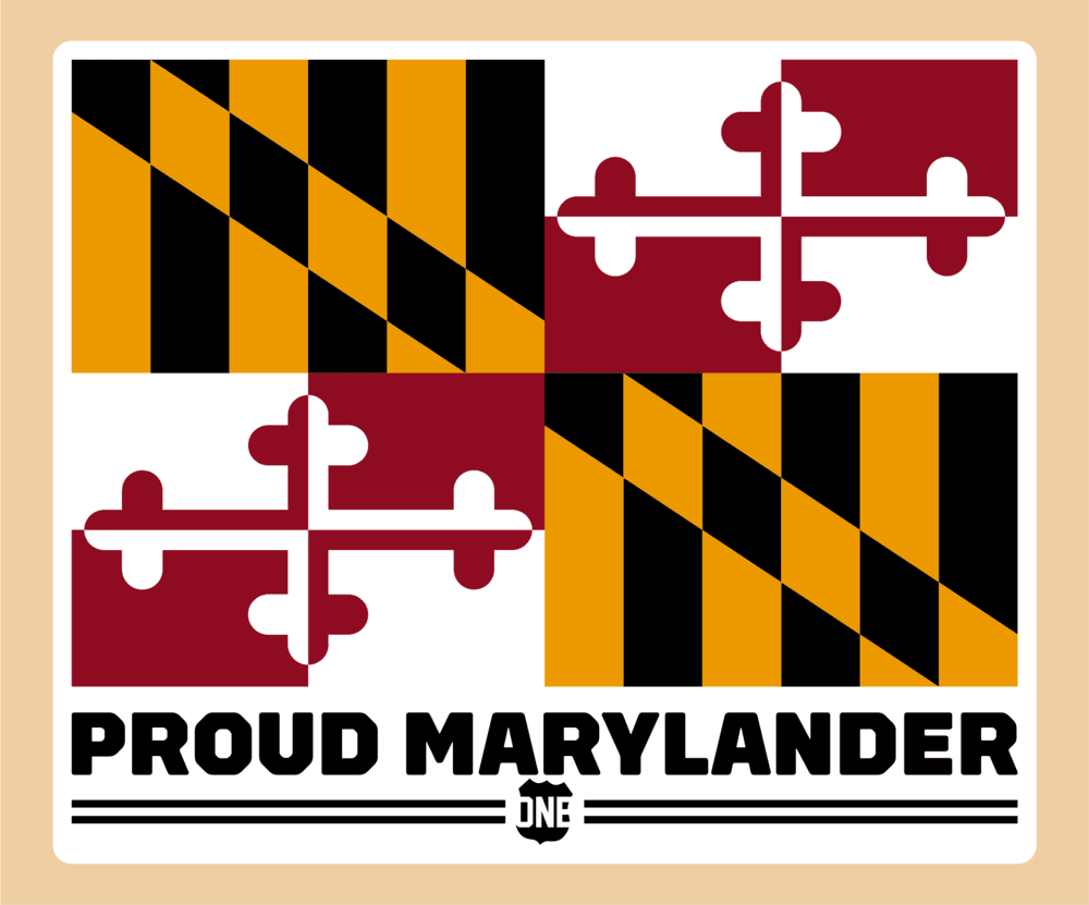 Route One Apparel Proud Marylander Maryland Flag / Sticker