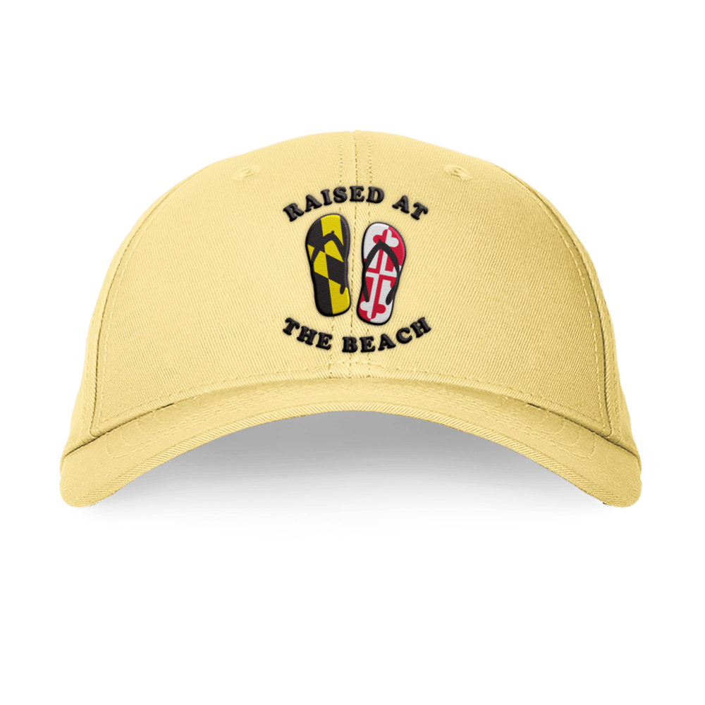 Raised at the Beach (Butter) / Baseball Hat - Route One Apparel