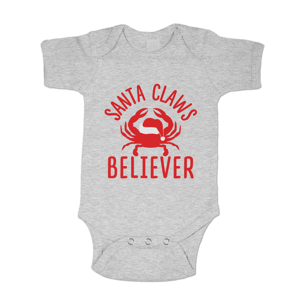 Santa Claws Believer (Grey) / Baby Onesie - Route One Apparel
