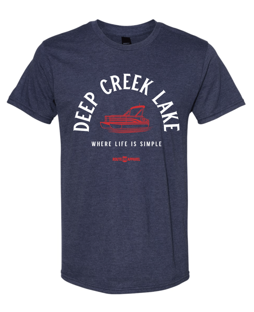Deep Creek Lake - Simple Life (Royal Heather) / Shirt - Route One Apparel