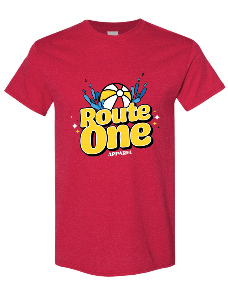 Route One Apparel Route One Beach Day - Summer Splash (Red) / Shirt
