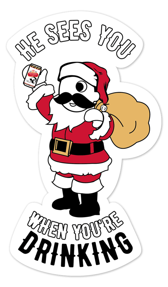 He Sees You When You're Drinking / Sticker - Route One Apparel