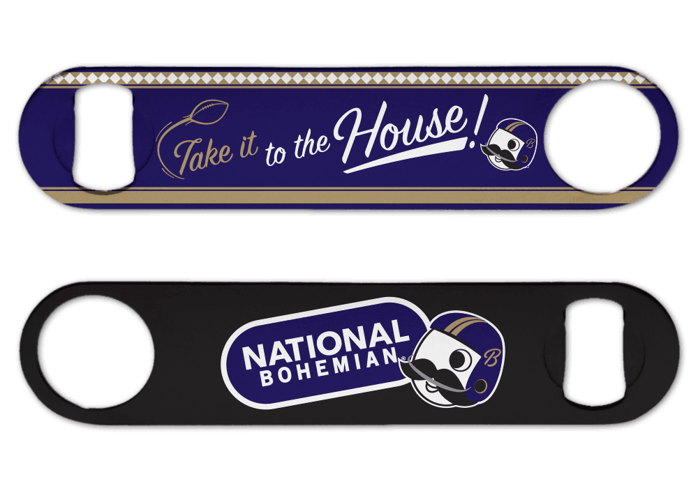Take It To The House - National Bohemian Football / Bottle Opener - Route One Apparel