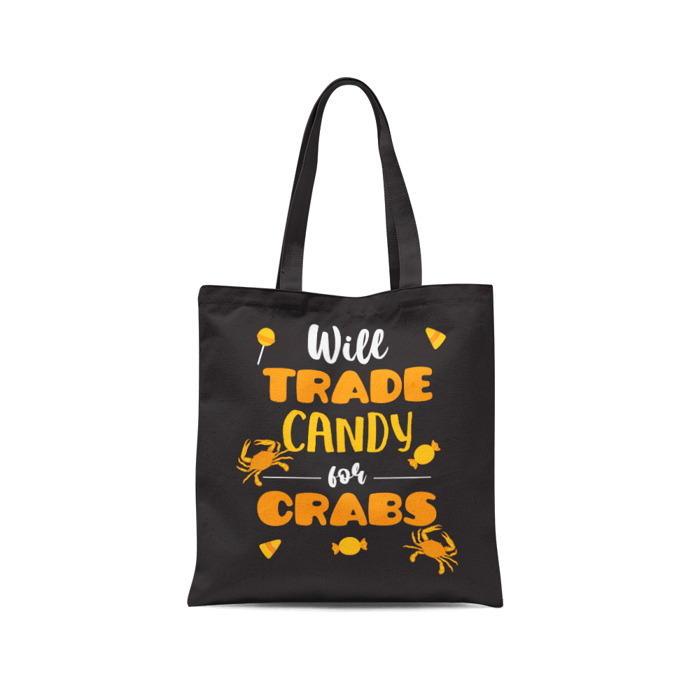 Will Trade Candy For Crabs (Black) / Tote Bag - Route One Apparel