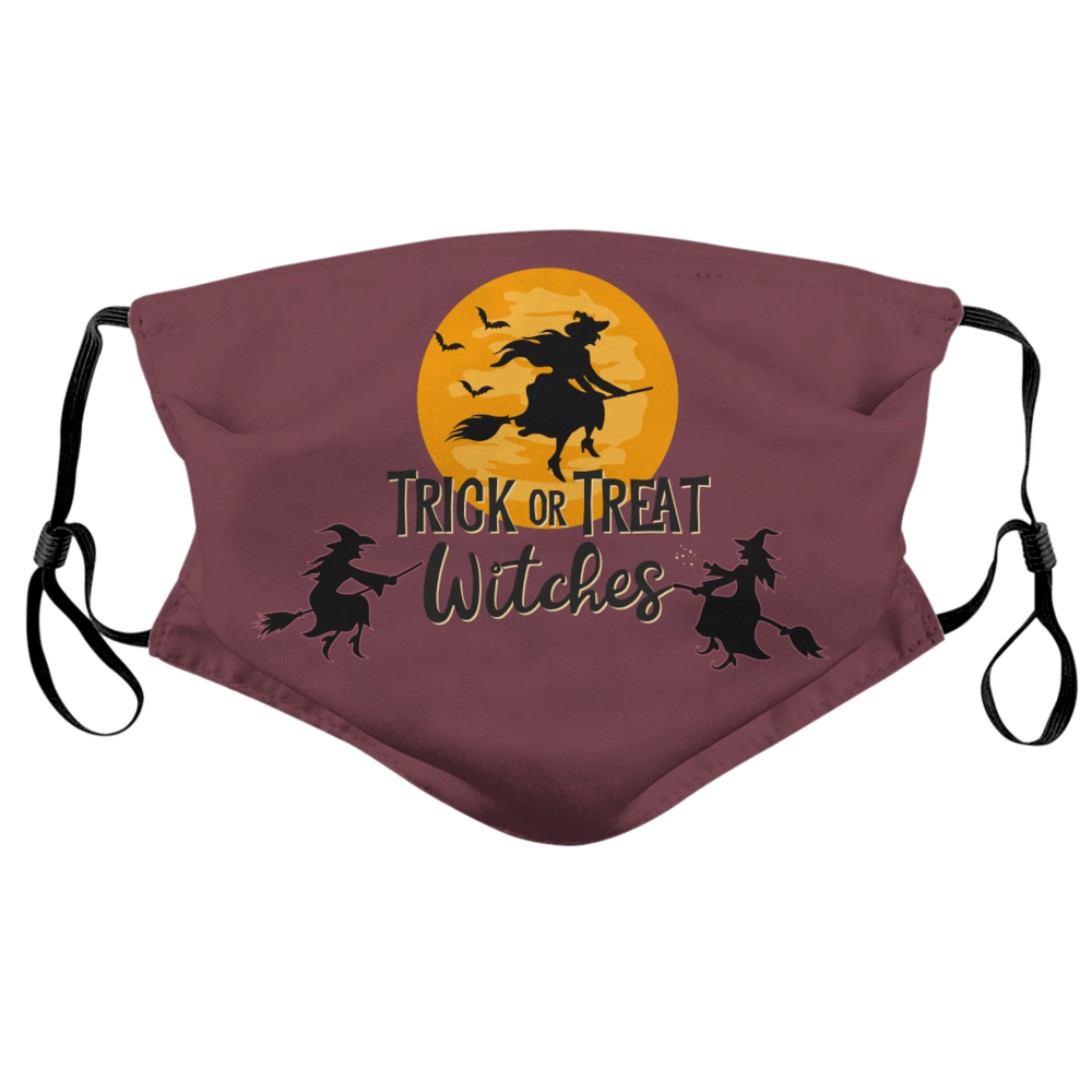 Trick or Treat Witches (Burgundy) / Face Mask - Route One Apparel