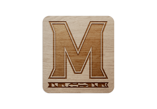 UMD "M" Logo / Wooden Coaster - Route One Apparel