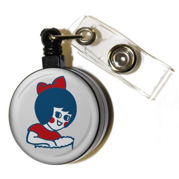 Utz Girl (White) / Retractable Badge Holder - Route One Apparel