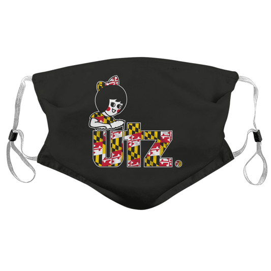 Maryland Flag Utz Logo (Black) / Face Mask - Route One Apparel