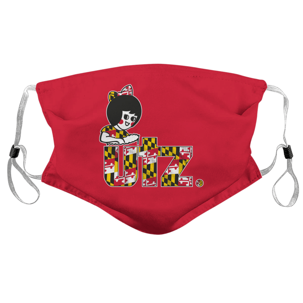 Maryland Flag Utz Logo (Red) / Face Mask - Route One Apparel