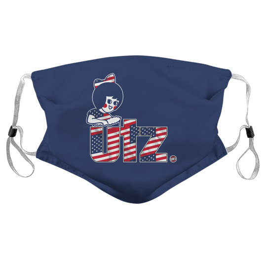 American Flag Utz Logo (Blue) / Face Mask - Route One Apparel