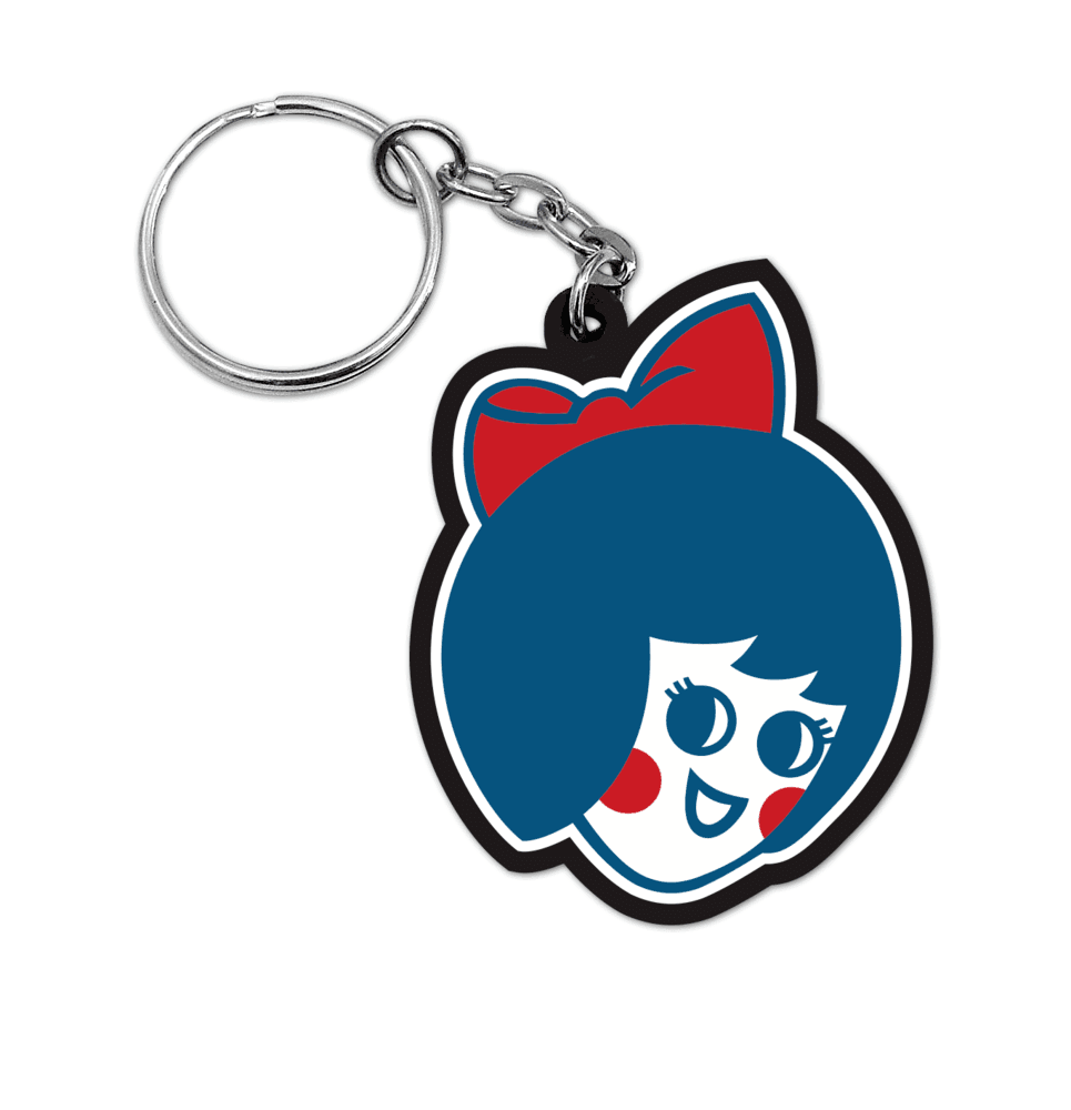 Utz Girl Logo / Rubber Key Chain - Route One Apparel