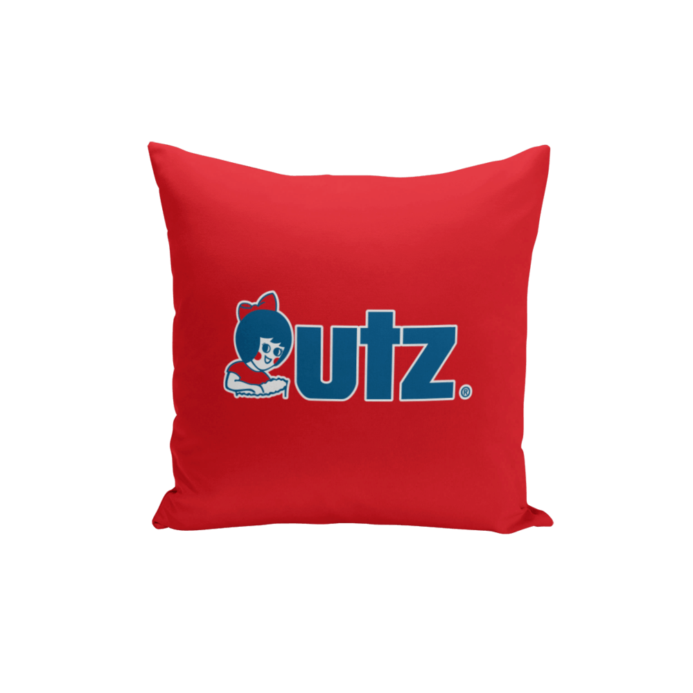 Utz Original Chip Bag Pattern (Red) / Throw Pillow - Route One Apparel
